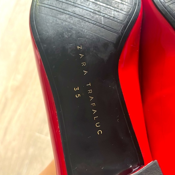 ｛ZARA｝Red patent leather ballet shoes EU size 35/CH 225 - Picture 5 of 6